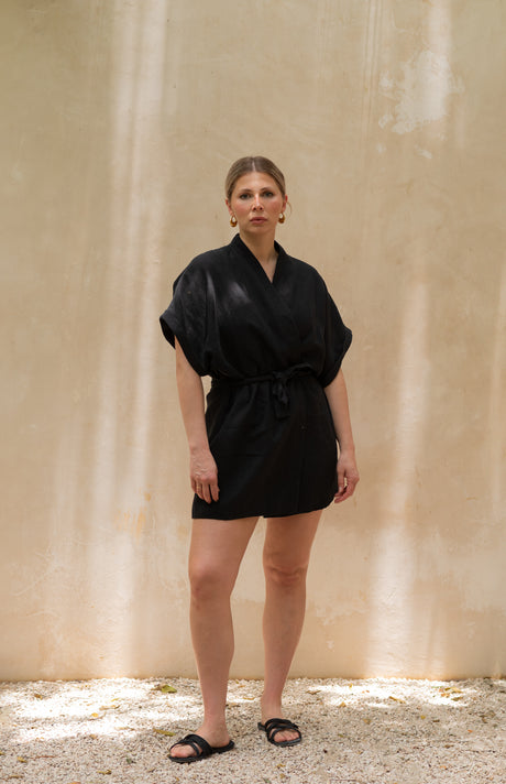 PRE-ORDER - Linen Cover up - Nero - The Thirties by gk