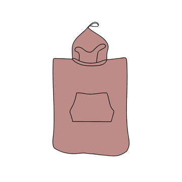 Poncho towel - Peach Beige - The Thirties by gk