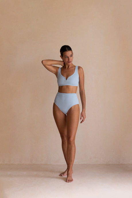 High-Waisted Bottom - Azzurro - The Thirties by gk