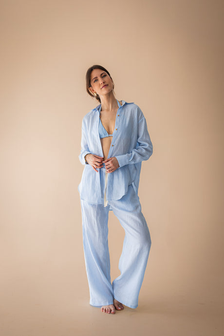 Linen Pants - Azzurro - The Thirties by gk
