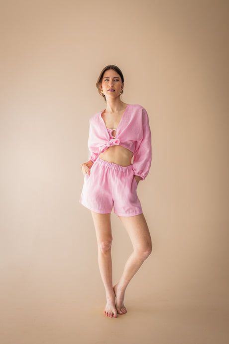 Linen Shorts - Petal - The Thirties by gk